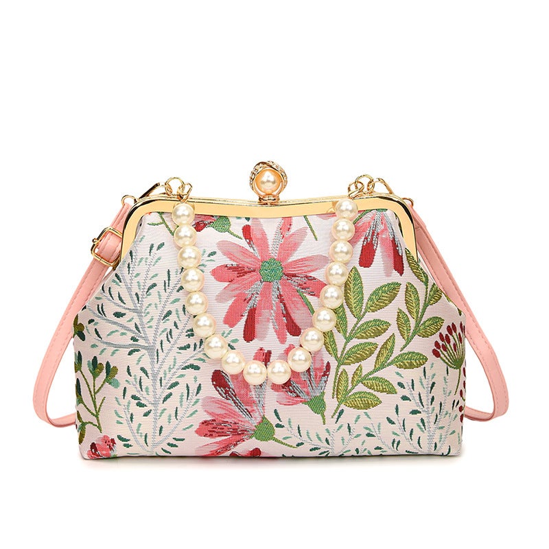 Ins New Fashion Women'S Bag 2025 Pearl Style Evening Bag Simple Girl Shoulder Crossbody Bag - Image 1