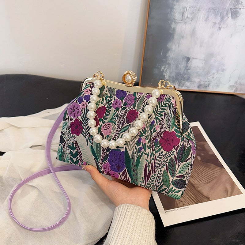 Ins New Fashion Women'S Bag 2025 Pearl Style Evening Bag Simple Girl Shoulder Crossbody Bag - Image 3