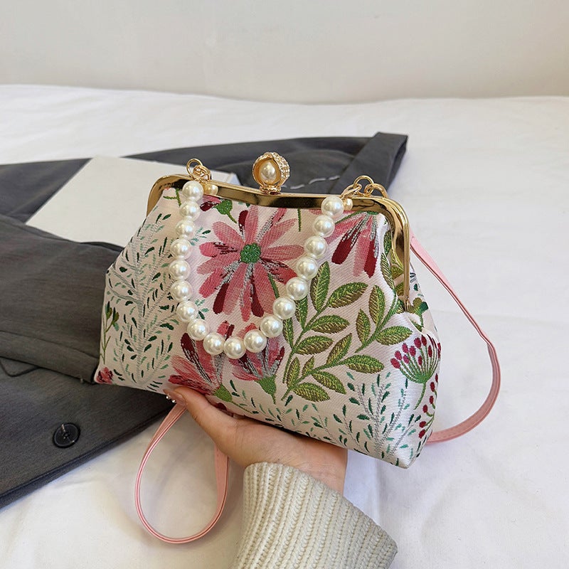 Ins New Fashion Women'S Bag 2025 Pearl Style Evening Bag Simple Girl Shoulder Crossbody Bag - Image 4