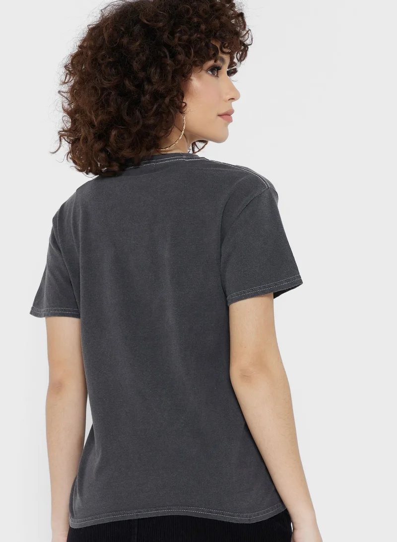 TOPSHOP Round Neck Graphic T-Shirt