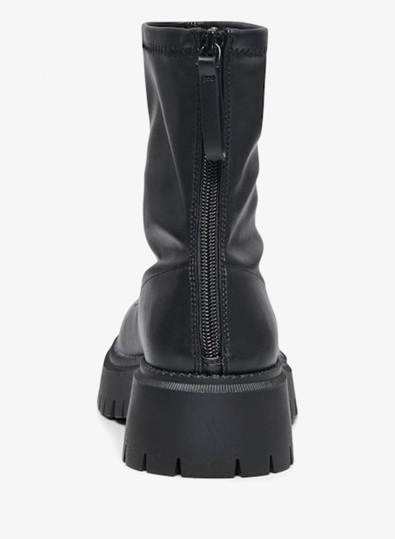 ONLY Onllizzo Ankle Zipper Sock Boots - Image 3