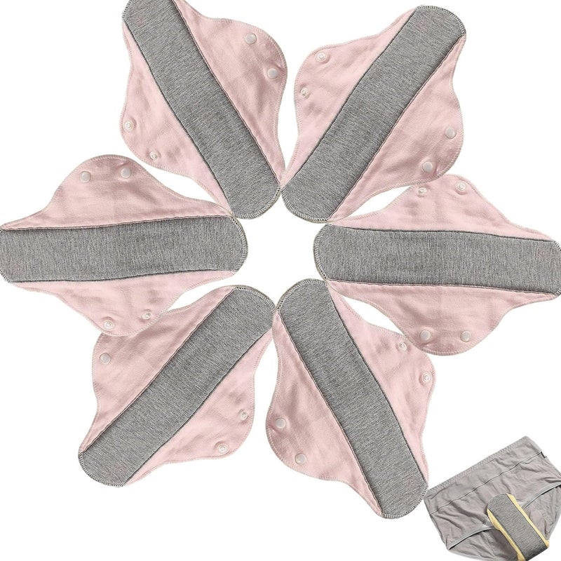 Reusable Graphene Incontinence Pads Leakproof Absorbent for Women Elderly Care 6 PCS - Image 2