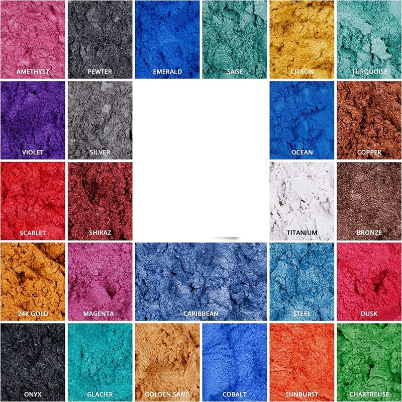Kedia Mica Powder25 Colors Resin Pigment Mica Powder for Epoxy Resin Candle Making Bath Bomb and Slime 5gEach - Image 1