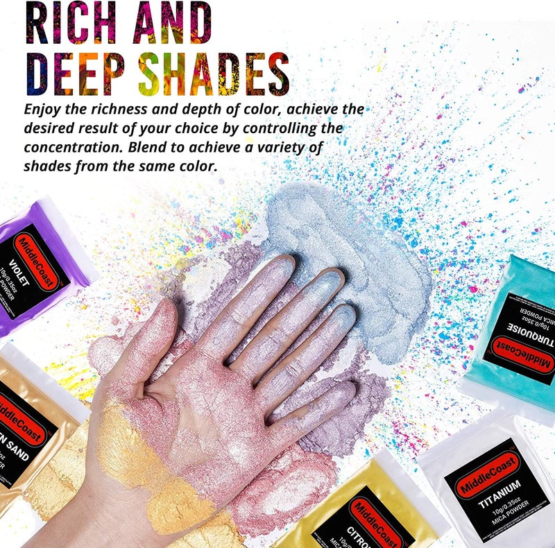 Kedia Mica Powder25 Colors Resin Pigment Mica Powder for Epoxy Resin Candle Making Bath Bomb and Slime 5gEach - Image 2