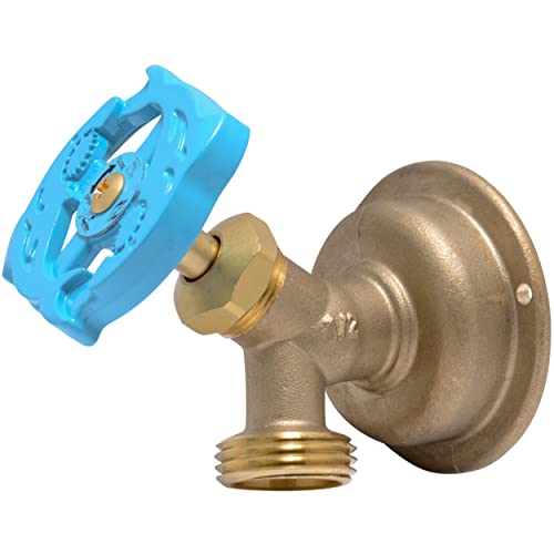 SharkBite 1/2 x 3/4 Inch MHT 90 Degree Hose Bibb, Multi Turn, Push To Connect Brass Plumbing Fitting, PEX Pipe, Copper, CPVC, PE-RT, HDPE, 24626LF - Image 1