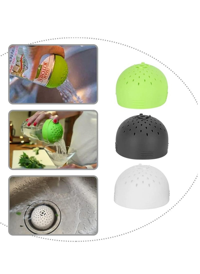 Oasisgalore - 3 Pcs Silicone Can Filter，Multipurpose Mini Can Colander Silicone Can Strainer for Kitchen - Image 1