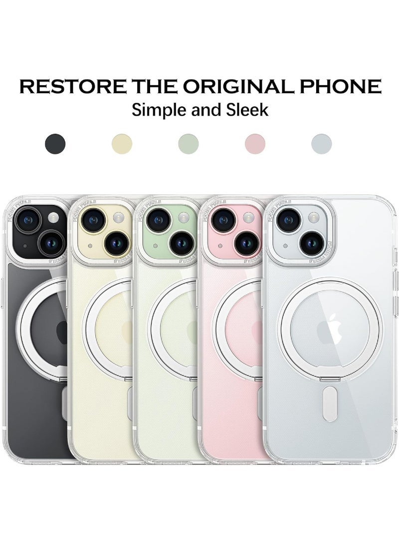 Captaintech iPhone 15 Case – 360° Magnetic Ring Stand,  Non-Yellowing (MagSafe Compatible) - Image 2