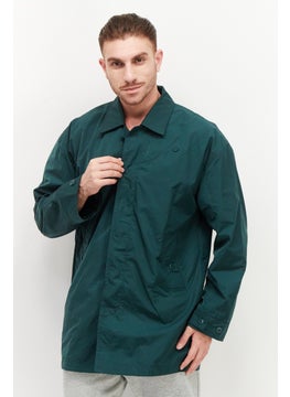 adidas Originals Men Sportswear Fit Long Sleeve Outdoor Jacket , Dark Green  - Image 1