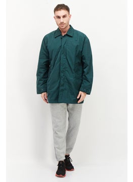 adidas Originals Men Sportswear Fit Long Sleeve Outdoor Jacket , Dark Green  - Image 4