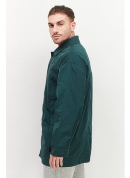 adidas Originals Men Sportswear Fit Long Sleeve Outdoor Jacket , Dark Green  - Image 3