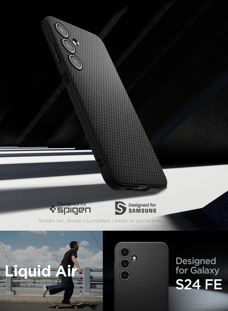 Spigen Liquid Air Samsung Galaxy S24 FE Case Cover - Matte Black - Image 2