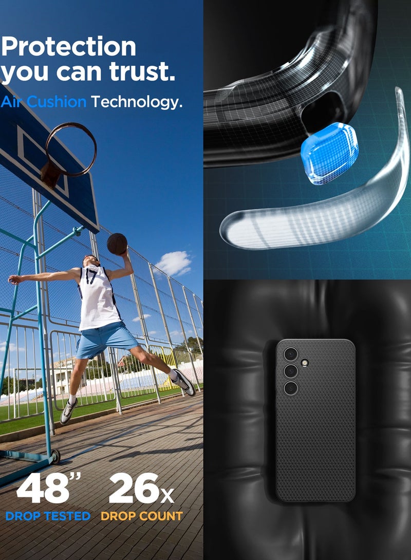 Spigen Liquid Air Samsung Galaxy S24 FE Case Cover - Matte Black - Image 4