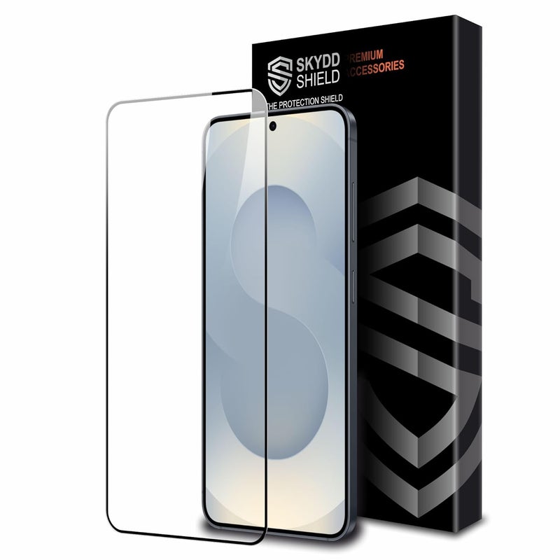 Skyddshield Military-Grade Gorilla Tempered Glass For Samsung Galaxy S25 Plus (6.7 Inch) With Installation Kit | Edge to Edge Coverage | Black - Image 1