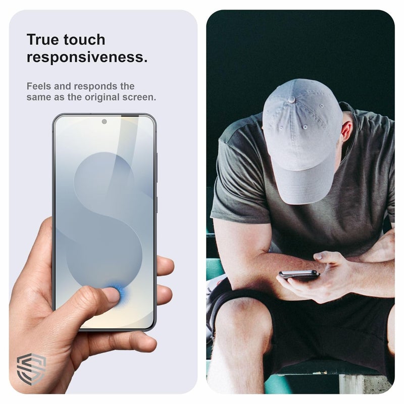 Skyddshield Military-Grade Gorilla Tempered Glass For Samsung Galaxy S25 Plus (6.7 Inch) With Installation Kit | Edge to Edge Coverage | Black - Image 4