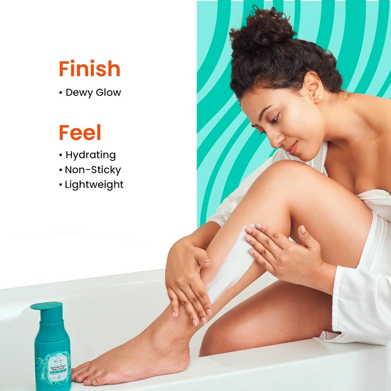 Foxtale Aqua Plunge Deep Moisture Body Lotion with Hyaluronic Acid & Ceramides - 72-Hour Hydration, Lightweight & Non-Sticky, Long Lasting Musk Fragrance - 200 ml - Image 4