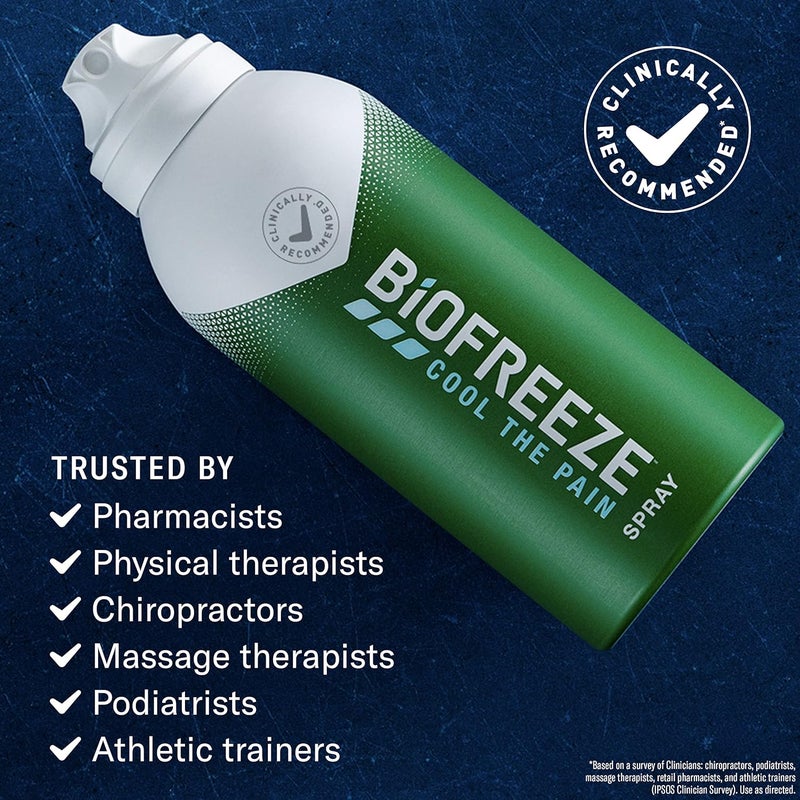 Biofreeze Menthol Pain Relieving Spray 4 FL OZ Colorless Aerosol Spray Pack of 12 for Pain Relief Associated with Sore Muscles Arthritis Simple Backaches and Joint Pain Packaging May Vary - Image 4