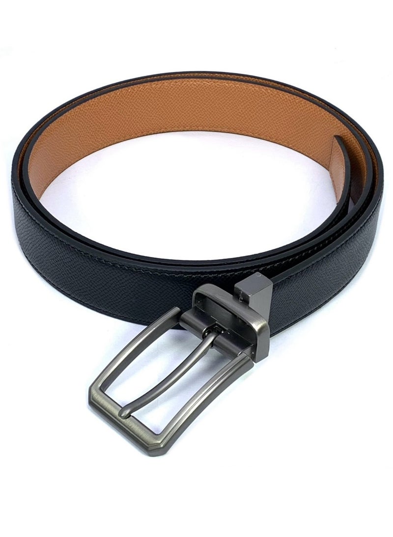 FOCUS Focus Faux Leather Reversible Belt for Men Stylish Formal Belt with Adjustable Buckle – Black & Brown Men's Belt for Formal Wear, Trouser Belt, Gifts for Men  - Image 4