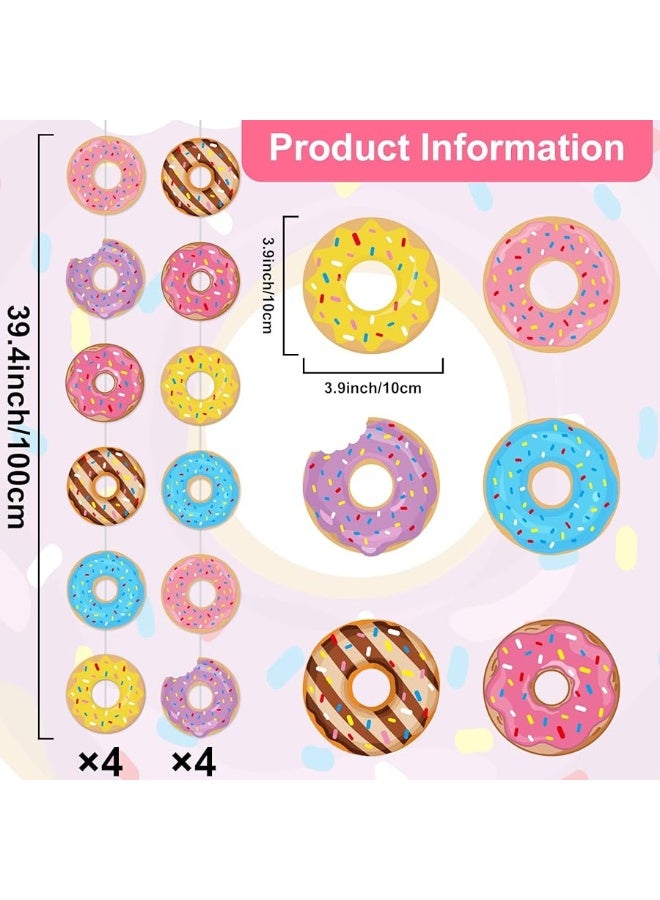 Tevxj لافتات حفلة عيد الميلاد على شكل دونات مجموعة زينة الدوناتات دوائر معلقة زينة حفلة نمو الدوناتات لوازم حفلة استحمام الأطفال زينة منزلية صفية لوازم تفضيل الديكور - Image 5