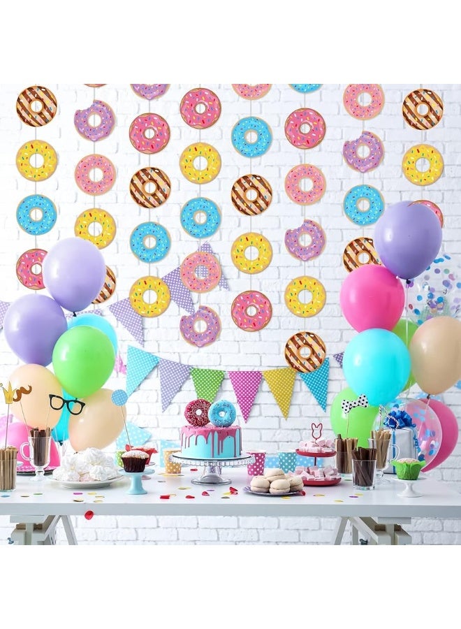 Tevxj لافتات حفلة عيد الميلاد على شكل دونات مجموعة زينة الدوناتات دوائر معلقة زينة حفلة نمو الدوناتات لوازم حفلة استحمام الأطفال زينة منزلية صفية لوازم تفضيل الديكور - Image 2