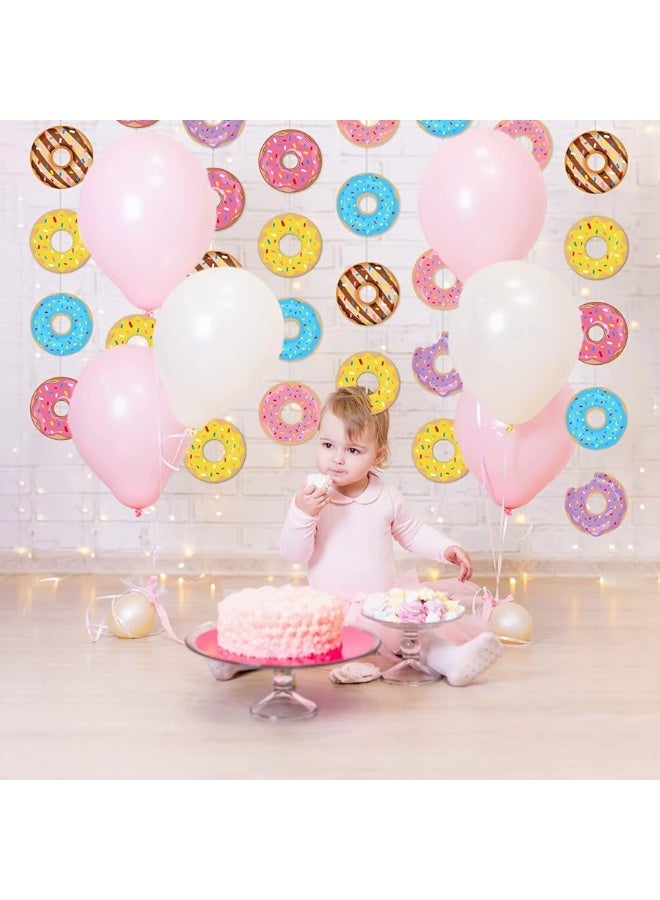 Tevxj لافتات حفلة عيد الميلاد على شكل دونات مجموعة زينة الدوناتات دوائر معلقة زينة حفلة نمو الدوناتات لوازم حفلة استحمام الأطفال زينة منزلية صفية لوازم تفضيل الديكور - Image 4