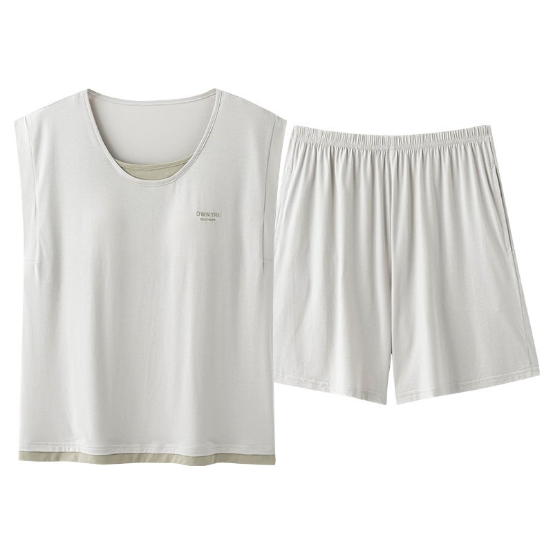 Sleeveless Modal Pajamas for Women, Korean Style, Summer Thin Style, Cool Feeling, New Style Home Wear, Two-Piece Set, Home Wear - Image 4
