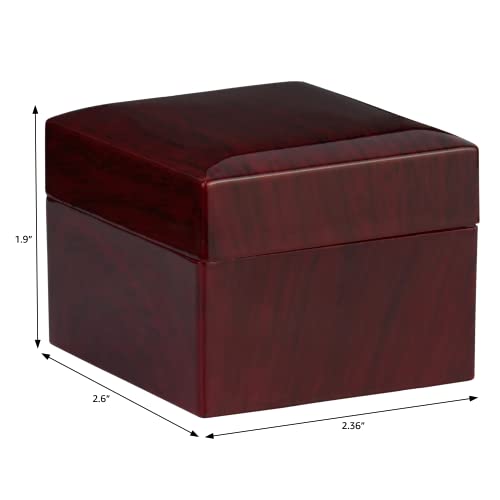 Noble Pack Noble Luxury Ring Box with Light - Unique LED Engagement Ring Box for Proposal Ring or Special Occasions (Mahogany/Black Insert) - Image 4
