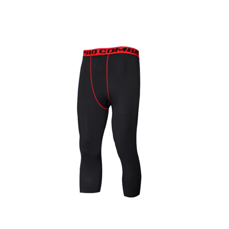 Sports Fitness Pants Men'S Pro Tight Quick-Drying Capri Pants Basketball Pantyhose Training Running Stretch Compression Leggings - Image 1