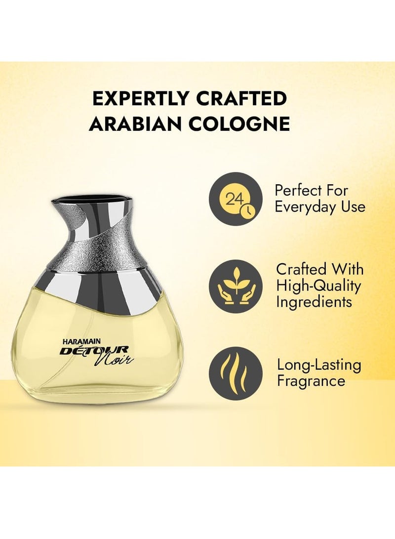 Al Haramain Detour Noir Unisex Eau de Parfum - 100ml | Oriental Luxury - Image 3