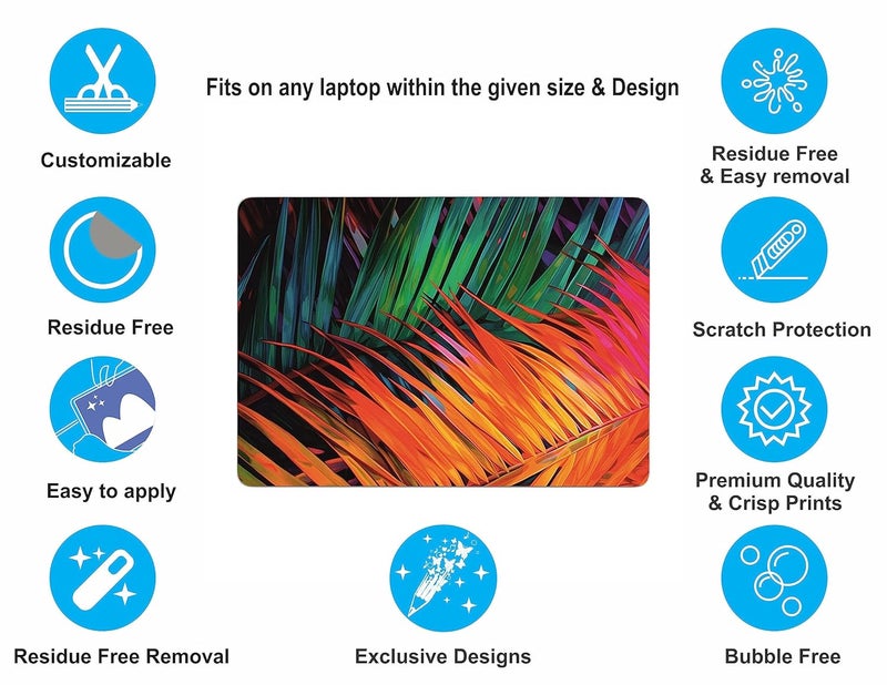 WRAP CRAFT Decal Skin Sticker Compatible with MacBook Air 13-inch, M2 Chip, 2022 Model Skin Designer MacBook Skin, Anti-Scratch no-Residue Vinyl Skin Sticker Wrap; MacAir(13,M2,2022)-DP-033 - Image 3