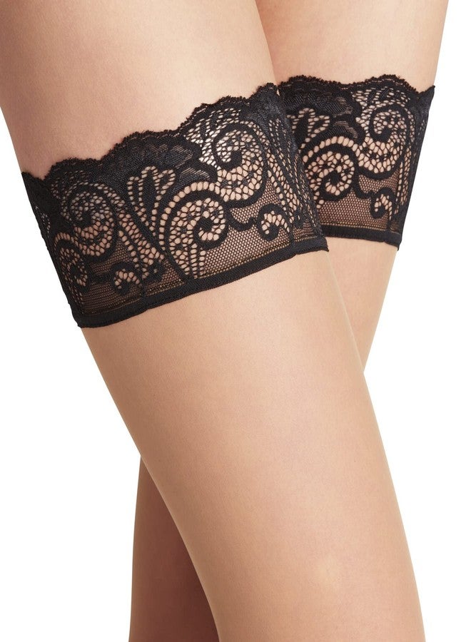 FALKE Women's Matte Deluxe 20 Denier Thigh Highs, Lace Trim Tops with Non Slip Grips, Fine Sheer Transparent, Nylon, 1 Pair - Image 4