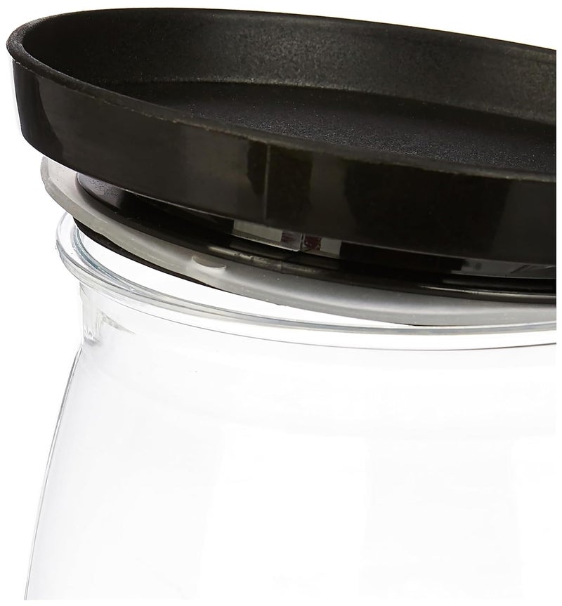 Homeor Plastic Storage Jar and Container Set I Air Tight & BPA Free Stackable Containers for Kitchen Storage Set I Grocery Kitchen Container Set I Multipurpose Kitchen Jar, 800 Ml Each, Set 6, Black - Image 2