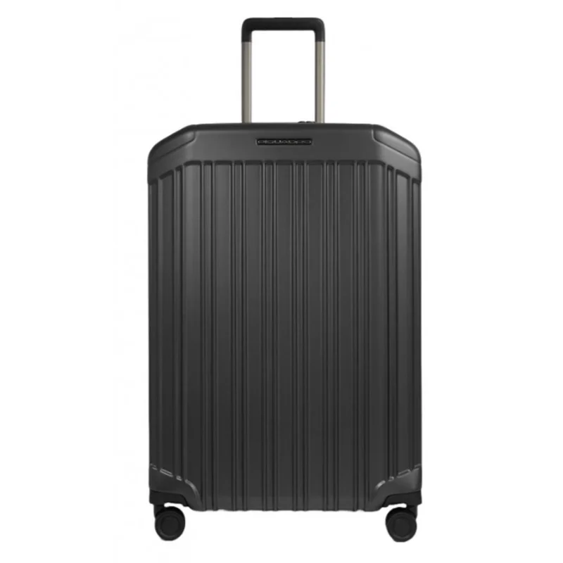 بيكوادرو حقيبة سفر Piquadro BV6394PQL مقاس 30 بوصة | حقيبة شحن بهيكل صلب من البولي كربونيت (PC) قابلة للتوسعة مع قفل TSA و4 عجلات مزدوجة دوارة