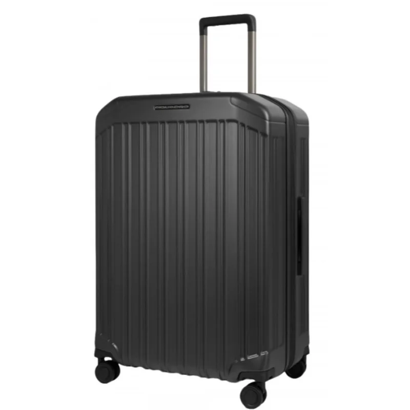 بيكوادرو حقيبة سفر Piquadro BV6394PQL مقاس 30 بوصة | حقيبة شحن بهيكل صلب من البولي كربونيت (PC) قابلة للتوسعة مع قفل TSA و4 عجلات مزدوجة دوارة