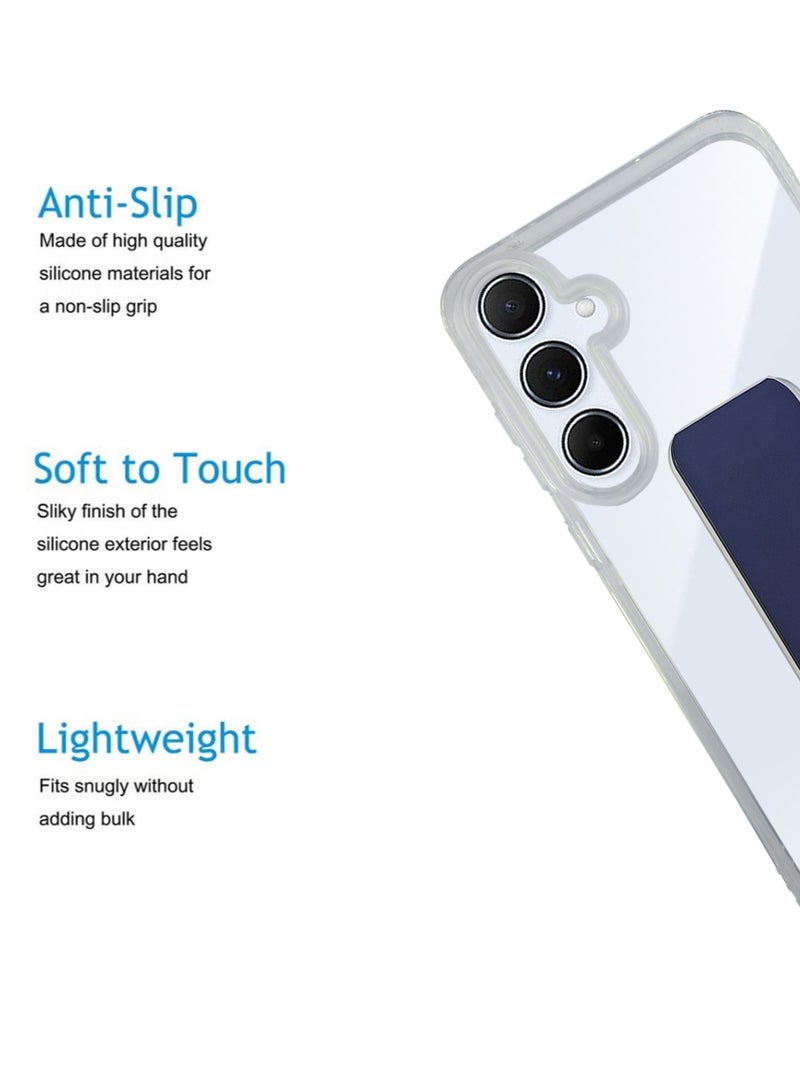 Waldic Samsung Galaxy A26 Case | Designed for Samsung Galaxy A26 | Slim TPU Airbag Bumper Shock Absorption Rubber Soft Silicone Case With magnetic Hand Grip Cover Fit for Samsung Galaxy A26 | Dark Blue - Image 2