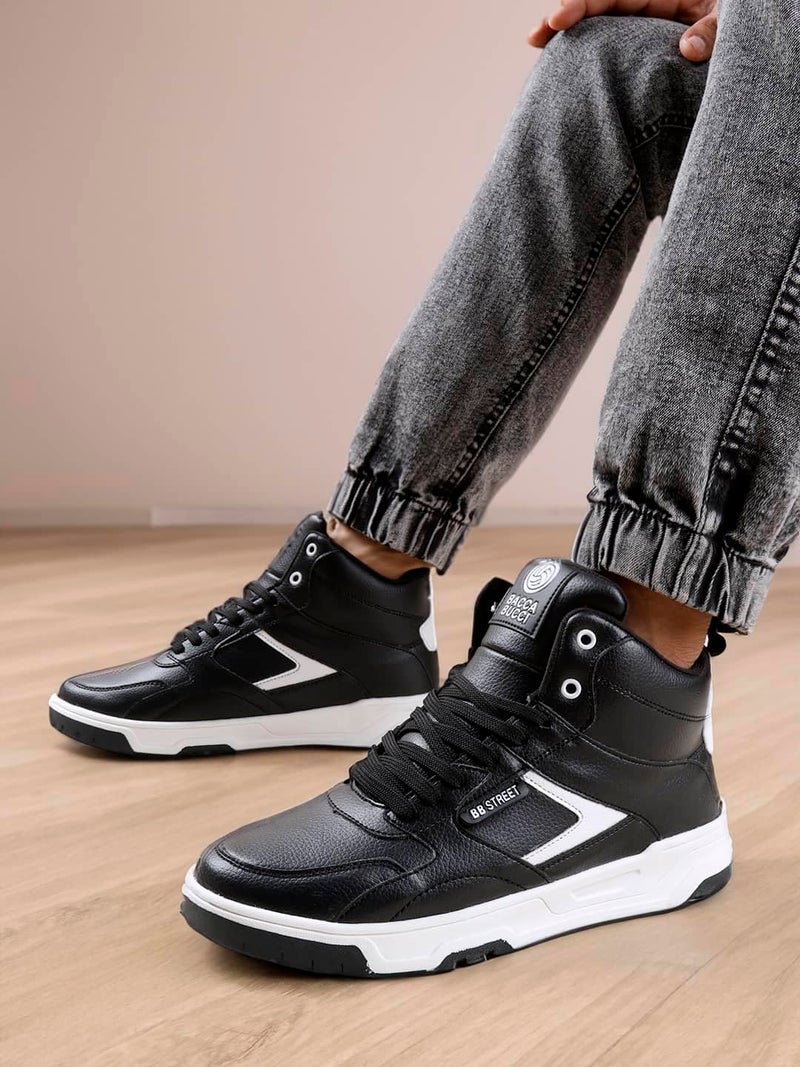 Bacca Bucci Cappuccino Skystompers: Retro High-Top Charm with Modern Comfort Tech (Black, 11) - Image 3