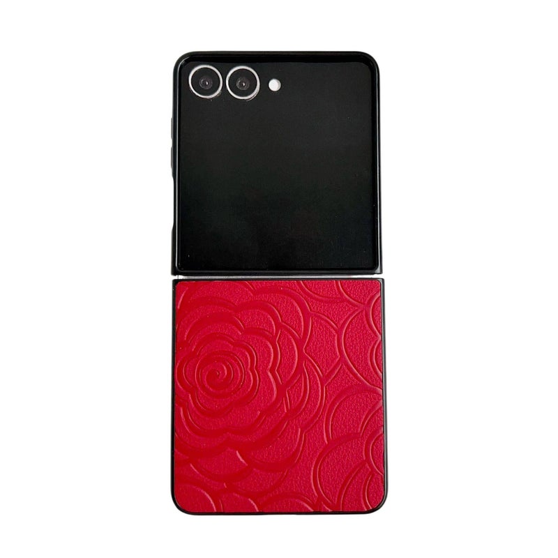غطاء واقي، أحمر PC، لـ Samsung Galaxy Z Flip 6 باللون الأحمر للمكتب المنزلي للتنقل اليومي للعائلة - Image 1