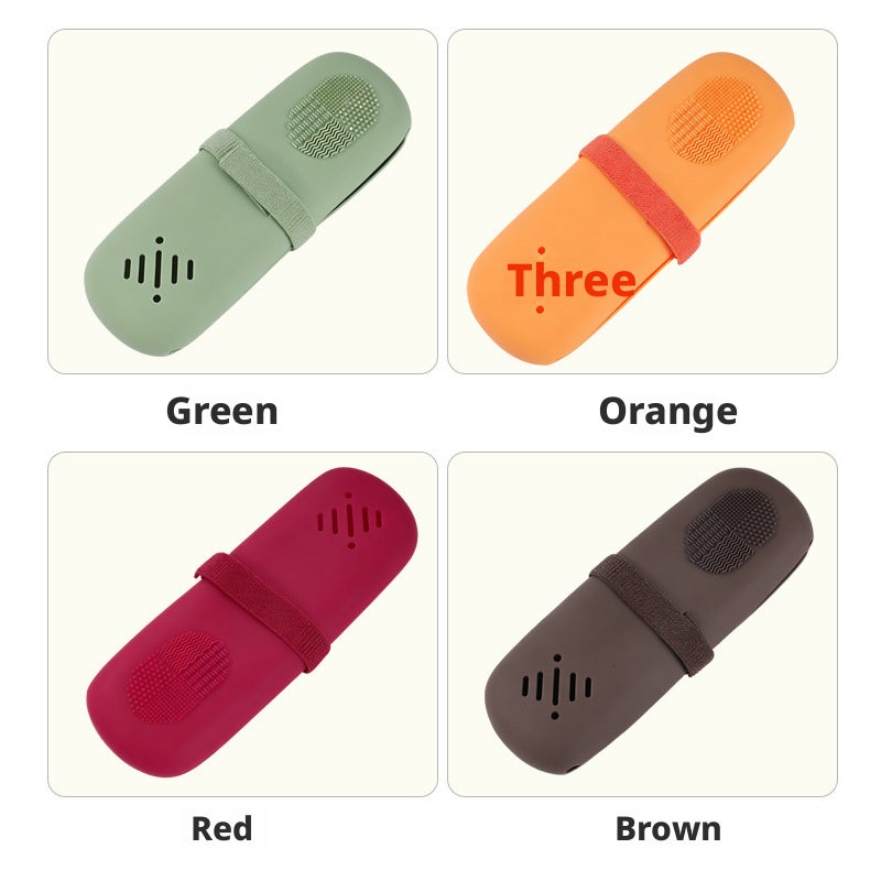 Portable Silicone Makeup Bag with Woven Strap - Image 5