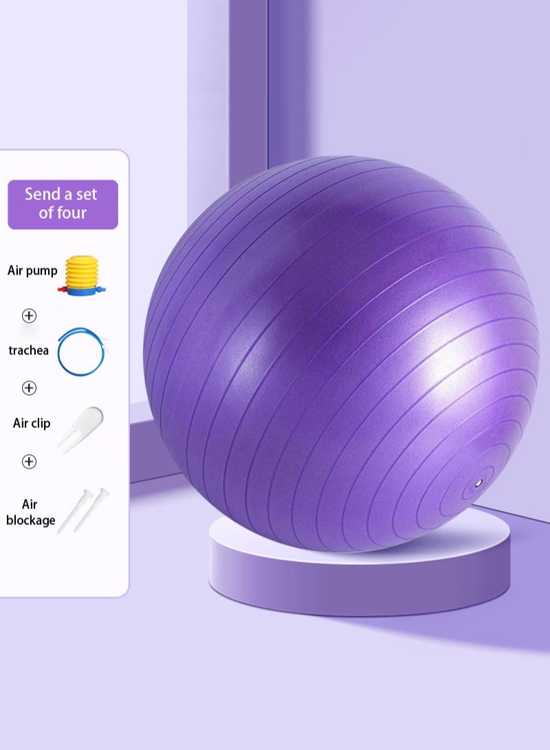 Manhua Yoga ball, Pilates fitness ball with air pump, pregnant women's delivery, PVC thickened 55-75cm - Image 1