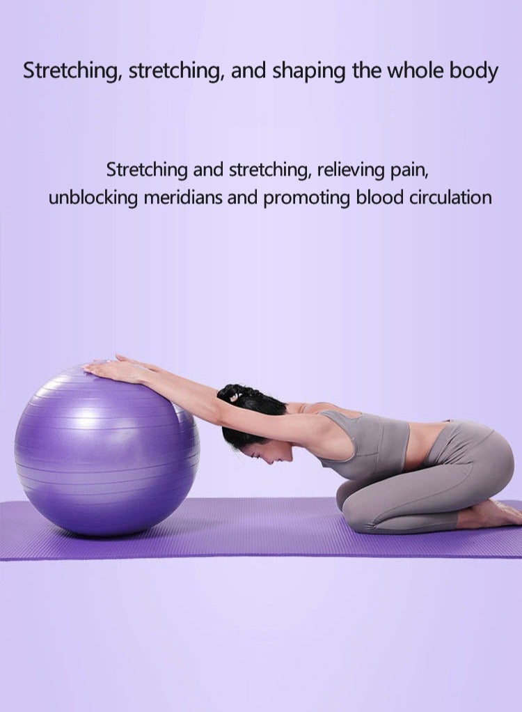 Manhua Yoga ball, Pilates fitness ball with air pump, pregnant women's delivery, PVC thickened 55-75cm - Image 2