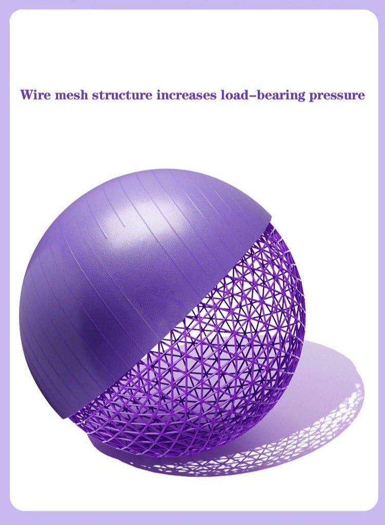 Manhua Yoga ball, Pilates fitness ball with air pump, pregnant women's delivery, PVC thickened 55-75cm - Image 5