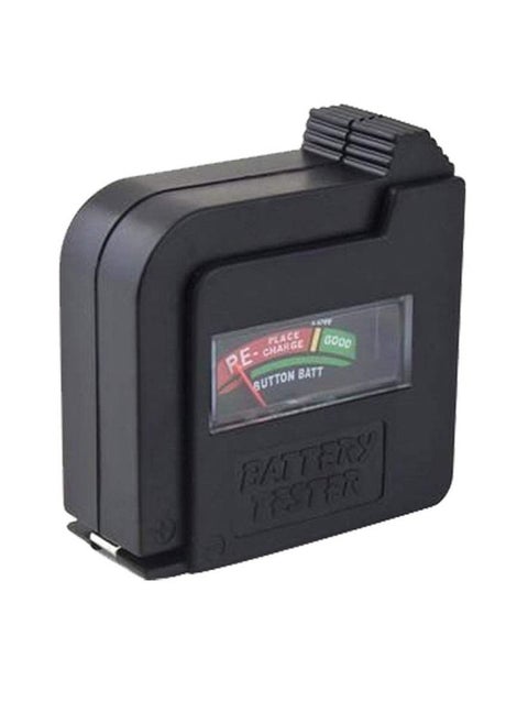 Battery Tester, Multi Purpose Household Battery Load Tester Checker, Universal Battery Checker Meter for AA/AAA/C/D/9V/1.5V Small Button Cell Batteries 12 V Lantern Cells & More (Black)