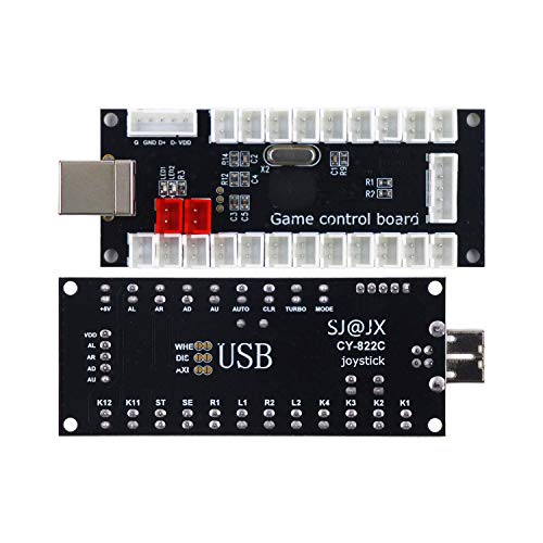 SJ@JX 2 Player Arcade Game DIY Kit Arcade Matt Frosted Black Button Twins USB Encoder Zero Delay 4&8 Way Arcade Fighting Joystick Controller for PC MAME Respberry Pi Retropie - Image 2