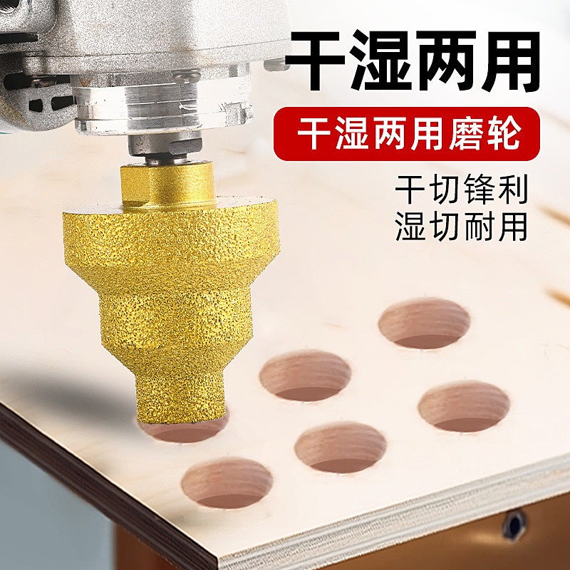 Brazed Diamond Step Drill Bit for Angle Grinder, M10 Shank, for Marble Tile Stone - Image 2
