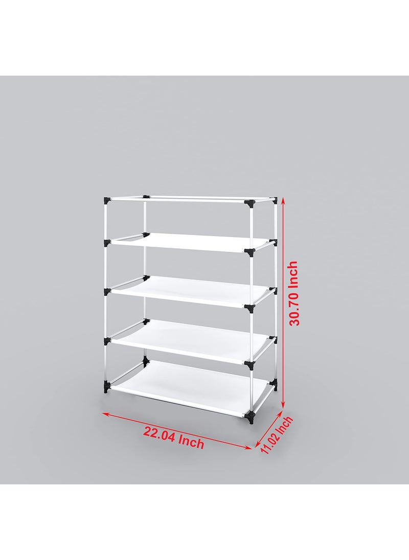 Whitecloud TRANSFORMING HOMES Whitecloud TRANSFORMING HOMES Printed Collapsible Wardrobe NonWoven Fabric Almirah 4 Shelves 1 Side Pocket 4L5 Moon Star Grey  - Image 2