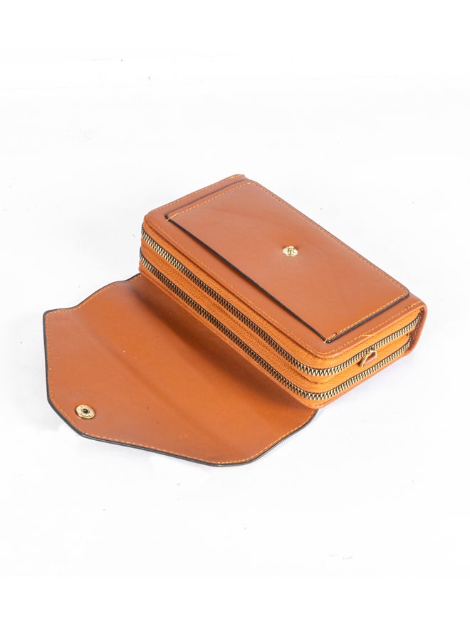 The Black Pearl Accessories 2*1 Brown Leather Mini Cross Bag and Wallet - Image 3