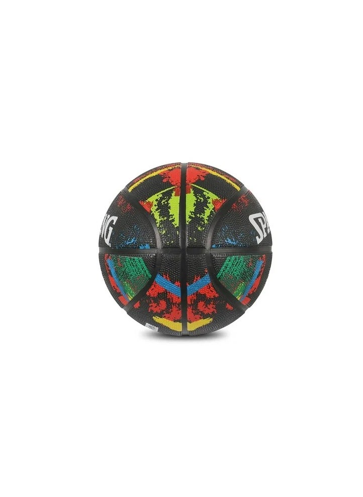 SPALDING كرة السلة المطاطية الرخامية (أسود)، المقاس: 7  - Image 5