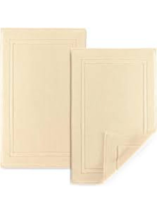 TM HOME Luxury Hotel Bath Mat – 100% Natural Cotton – Off-White Color – 50×80 cm – Ultra-Soft, Highly Absorbent & Quick-Dry Premium Quality for Home & Hotels - Image 2