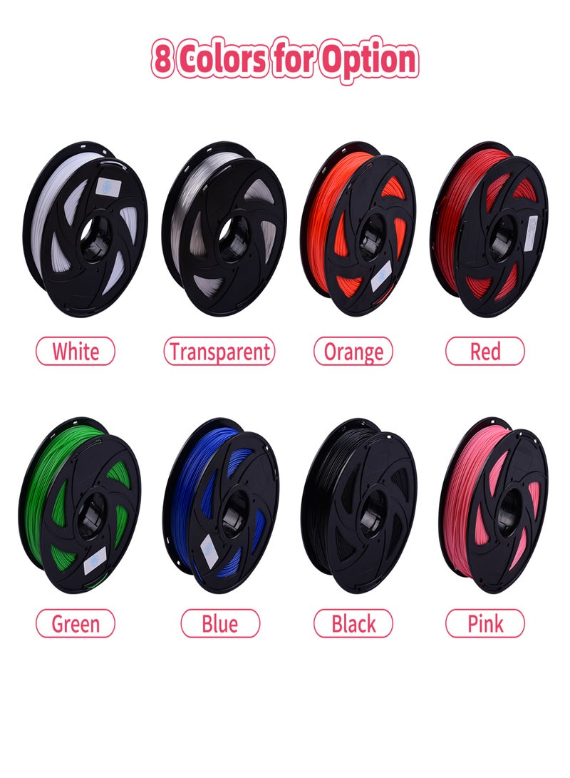 3D Printer PETG Filament 1.75mm 1kg/2.2lbs Spool Filament Vacuum Sealed for Most FDM 3D Printer, Transparent - Image 3