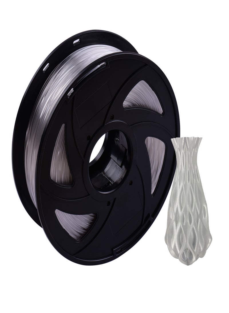 3D Printer PETG Filament 1.75mm 1kg/2.2lbs Spool Filament Vacuum Sealed for Most FDM 3D Printer, Transparent - Image 1