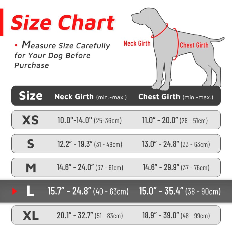 Eagloo Dog Harness for Large Dogs, No Pull Service Vest with Reflective Strips and Control Handle, Adjustable and Comfortable for Easy Walking, No Choke Pet Harness with 2 Metal Rings, Red, L - Image 2